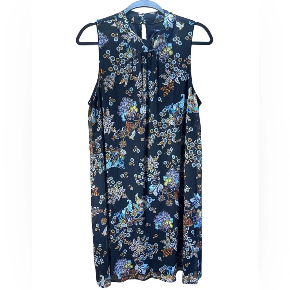 Tommy Hilfiger Floral Mock Neck Shift Dress Romantic Classic 14 - Picture 1 of 7